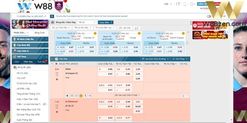 Các thông tin sơ lược về cá cược bóng đá W88