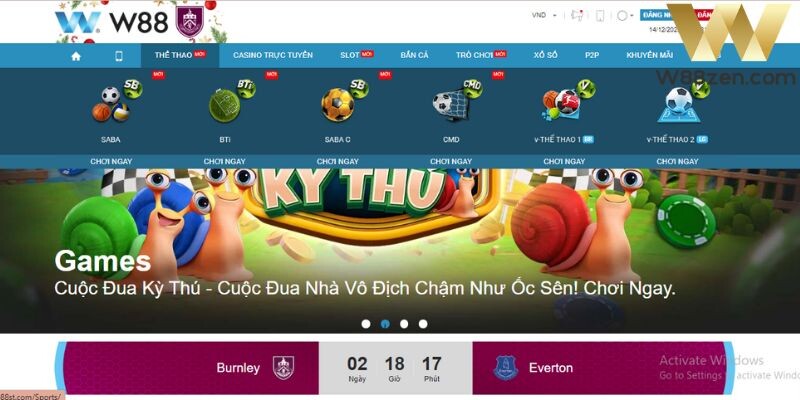 Khái quát một số thông tin về sảnh cược thể thao W88