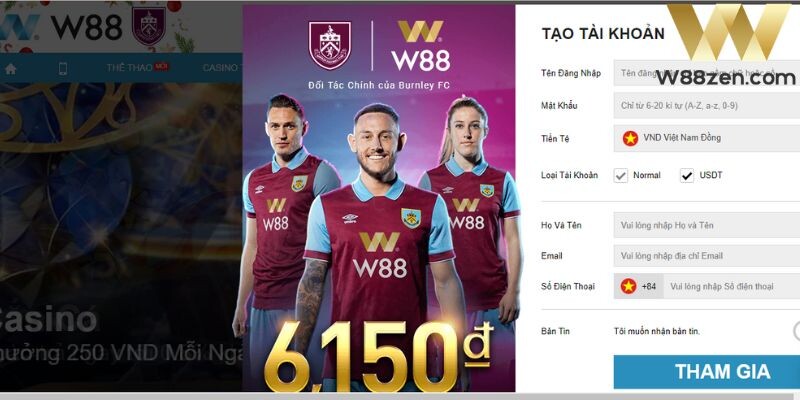 Những điều kiện cần thỏa mãn để đăng ký thành công tài khoản W88