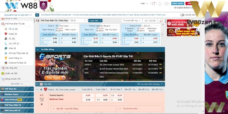 Hướng dẫn tham gia cá cược Esports W88 đúng cách 